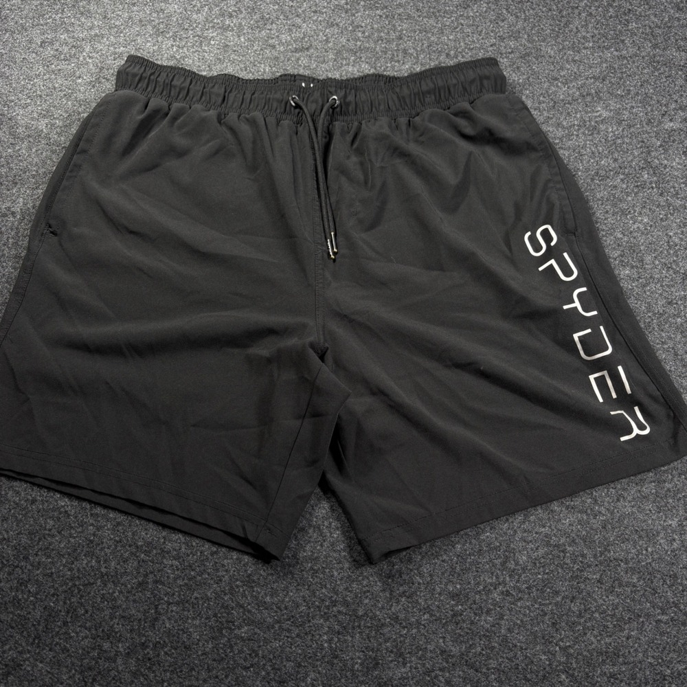 Spyder Swim Shorts Mens XL Black Spyder Swim Board Shorts UV Protection Active